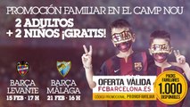 Promoción familiar de entradas para los partidos contra el Levante y el Málaga