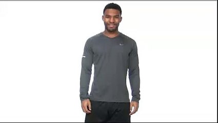 Nike Miler L/S UV Shirt  Anthracite/Anthracite/Reflective Silver - Trendzmania.com Free Shipping BOTH Ways