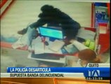 Policía desarticula supuesta banda delincuencial en Quito
