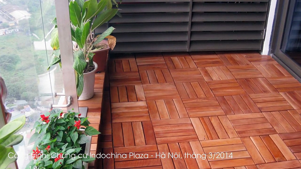 Trang Trí Tiểu Cảnh Đẹp Với Sàn Gỗ Tự Nhiên Chịu Nước - Indochina Plaza