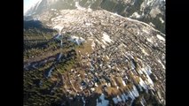 Insane winter wingsuit BASE jump in France