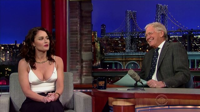Robin Tunney on Late Show with David Letterman - Feb. 3/2015