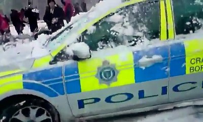 Funny Video - snowball fight with the police