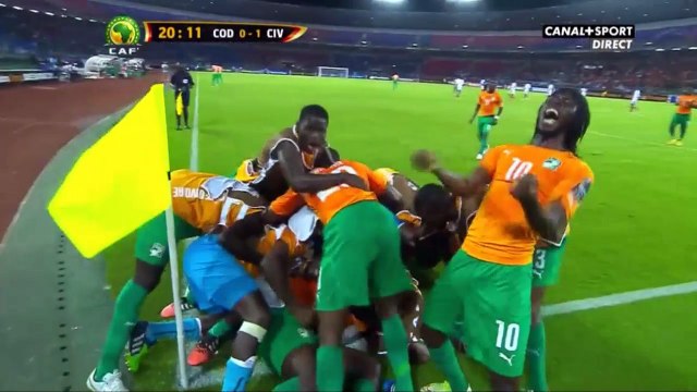 l'énorme missile de Yaya Touré lors de Côte d'Ivoire - RD Congo