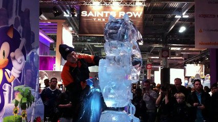 Reportage - Sculpture de Sonic en Glace (PGW 2011)
