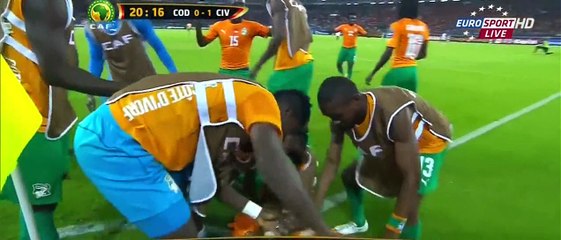 Goal Toure Y. - D.R. Congo 0 - 1 Ivory Coast -  Africa Cup of Nations - Play Offs - 04/02/2015