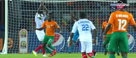 Goal Mbokani D. (Penalty) - D.R. Congo 1 - 1 Ivory Coast - Africa Cup of Nations - Play Offs - 04/02/2015