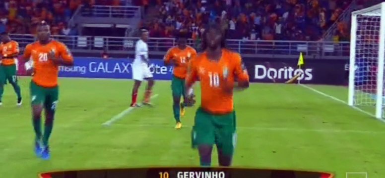 Goal Gervinho - D.R. Congo 1 - 2 Ivory Coast - Africa Cup of Nations - Play Offs - 04/02/2015