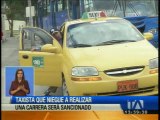 Taxistas serán sancionados con el COIP