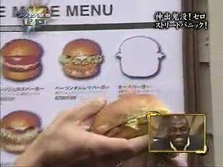 Tour de magie avec un hamburger