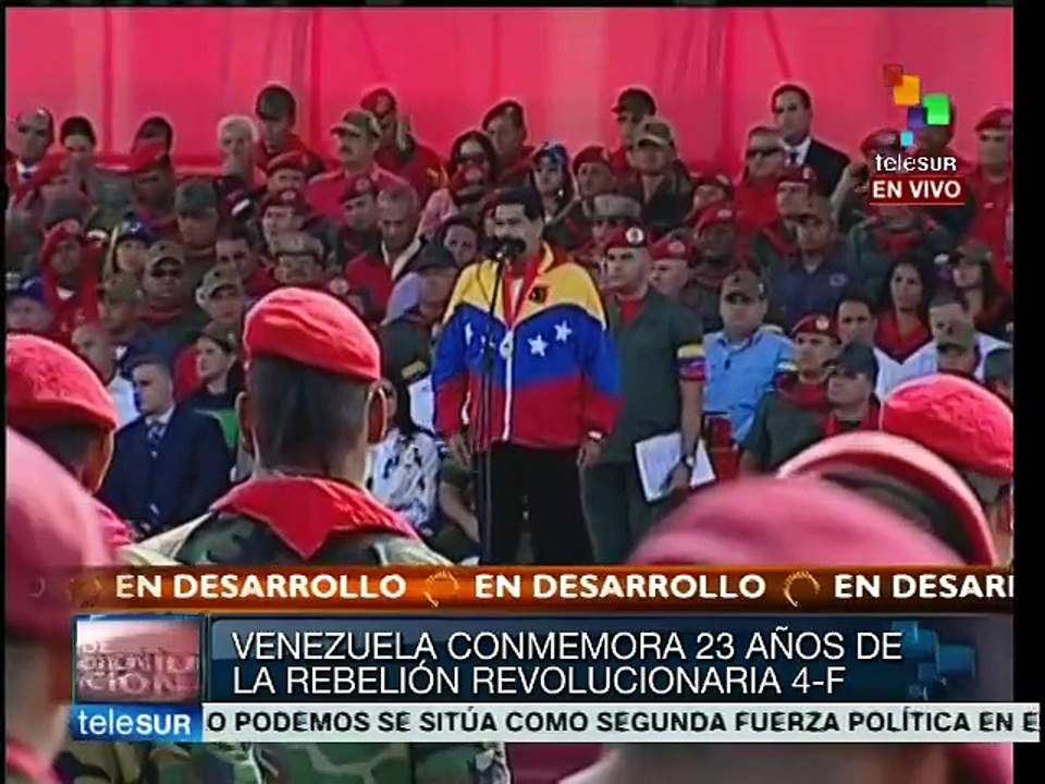Conmemora Venezuela 23 años de la Rebelión Cívico-Militar 4F