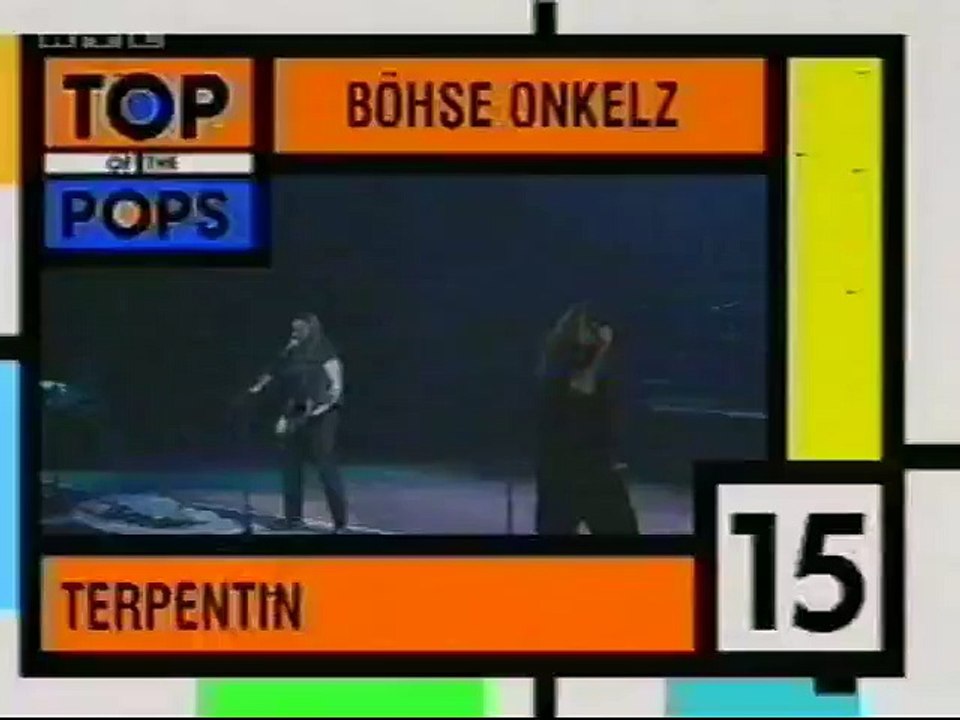 Böhse Onkelz - Terpentin Ansage Platz 15 Top of the Pops 1998