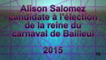 Alison Salomez, candidate à l'élection de la reine du carnaval de Bailleul