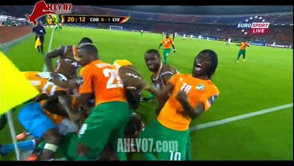 أهداف كوت دفور 3 الكونغو 1 أمم افريقيا 2015 قبل النهائي