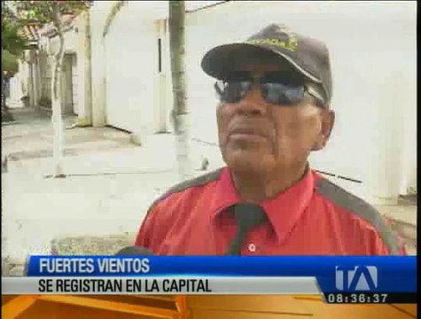 Fuertes vientos se registran en Quito