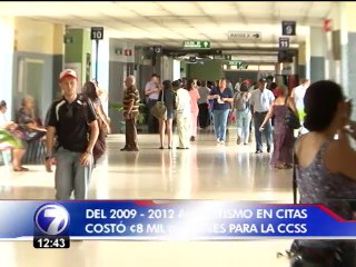 Del 2009 -2012 ausentismo en citas costó ¢8 mil millones para la CCSS