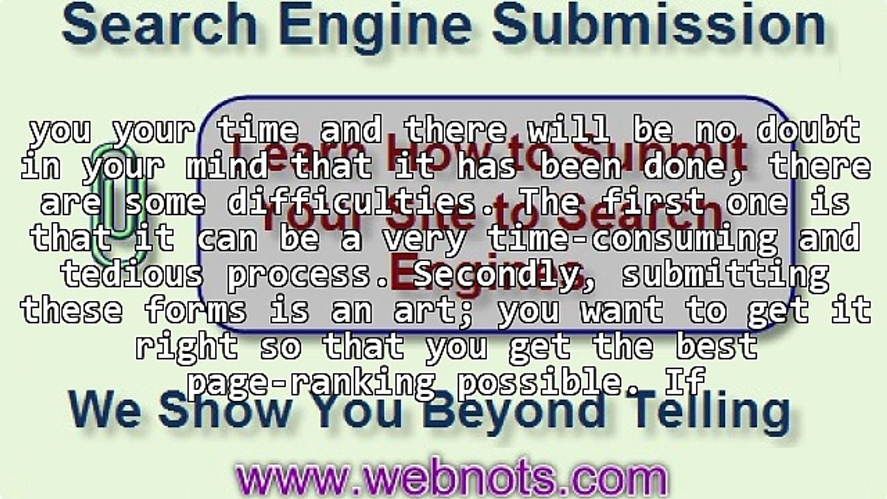 Submitting Your Website To The Search Engines