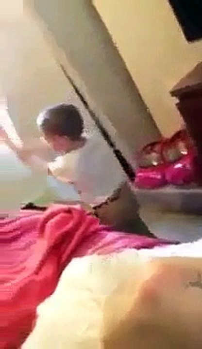Baby playing with mom's dil** Funny