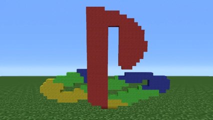 Minecraft Tutorial: How To Make The PlayStation Logo