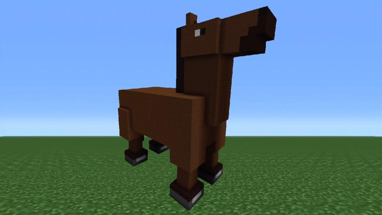 Minecraft Tutorial: How To Make A Horse Statue
