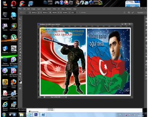 Photoshop-da 2 şəkli birləşdirib yazı əlavə etmək