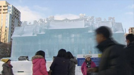 Féériques sculptures de glace à Sapporo