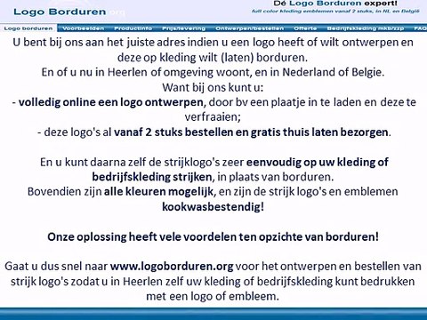 Logo op kleding borduren in Heerlen