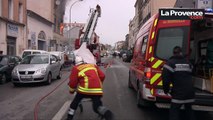 Incendie et explosion dans un immeuble à Marseille