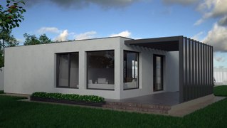 Budget house. Metallic house design .Casa Budget Video