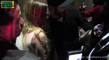 Actress Lindsay Lohan meeting fans outside 'Jimmy Kimmel Live!'