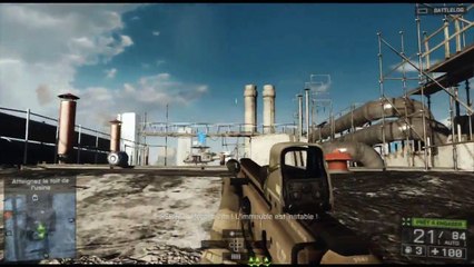 Extrait / Gameplay - Battlefield 4 (Mode Solo - 4x4 VS Hélicoptère)