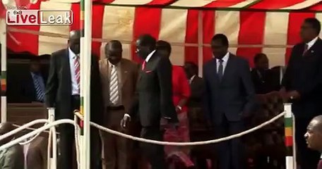 Dunya News - Zimbabwe's President Robert Mugabe Falls Down Steps