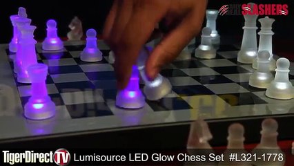 DEAL ALERT LumiSource LED Glow Chess Set OVERVIEW