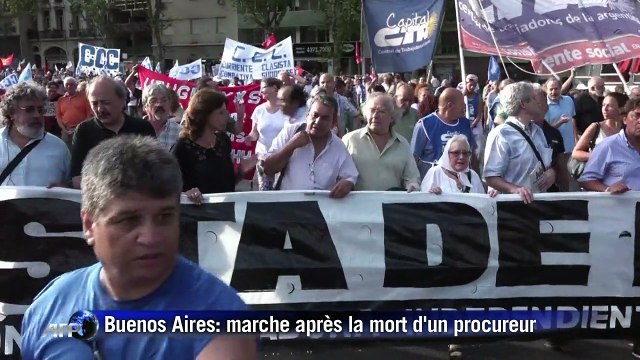 Argentine: marche après la mort du procureur Nisman. Durée 00:47