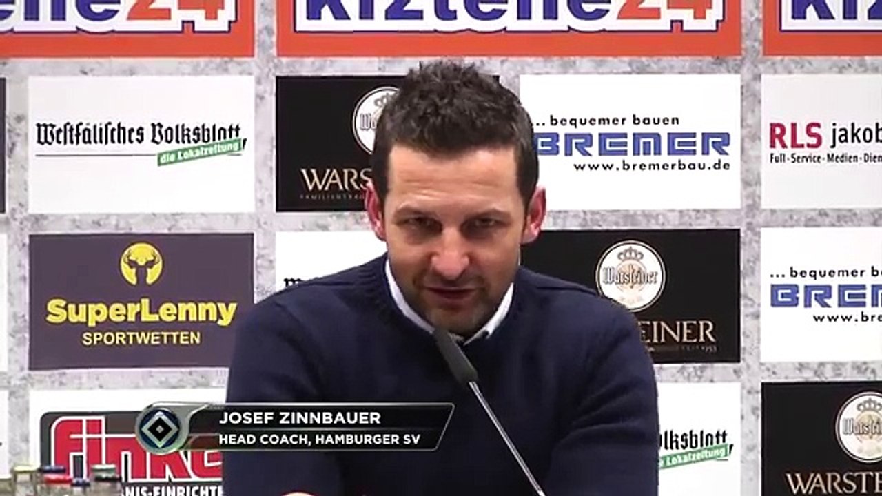 Josef Zinnbauer- -Haben uns Glück erarbeitet- - SC Paderborn - Hamburger SV 0-3‬