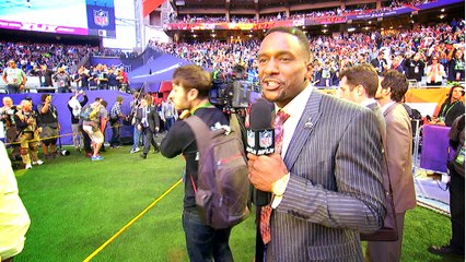 Super Bowl XLIX field level with Babs