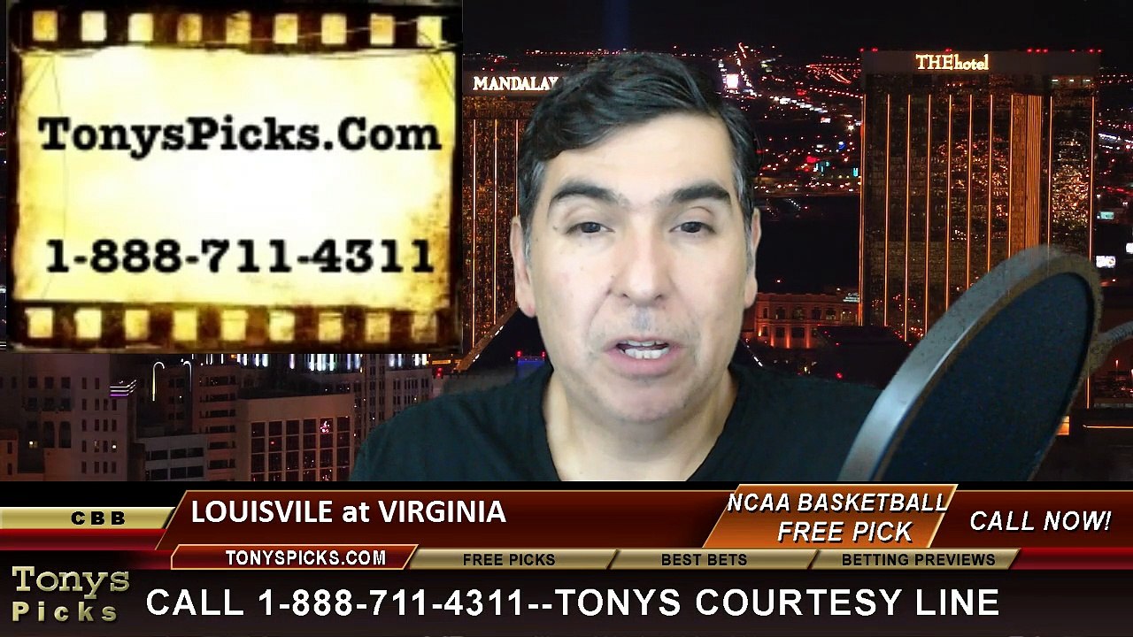 Virginia Cavaliers vs. Louisville Cardinals Free Pick Prediction NCAA College Basketball Odds Preview 2-7-2015