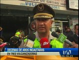 Policía incauta decenas de aros en tres vulcanizadoras de Quito