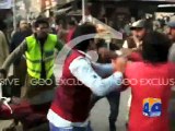 Biker beaten for not paying parking charges in Faisalabad-Geo Reports-05 Feb 2015