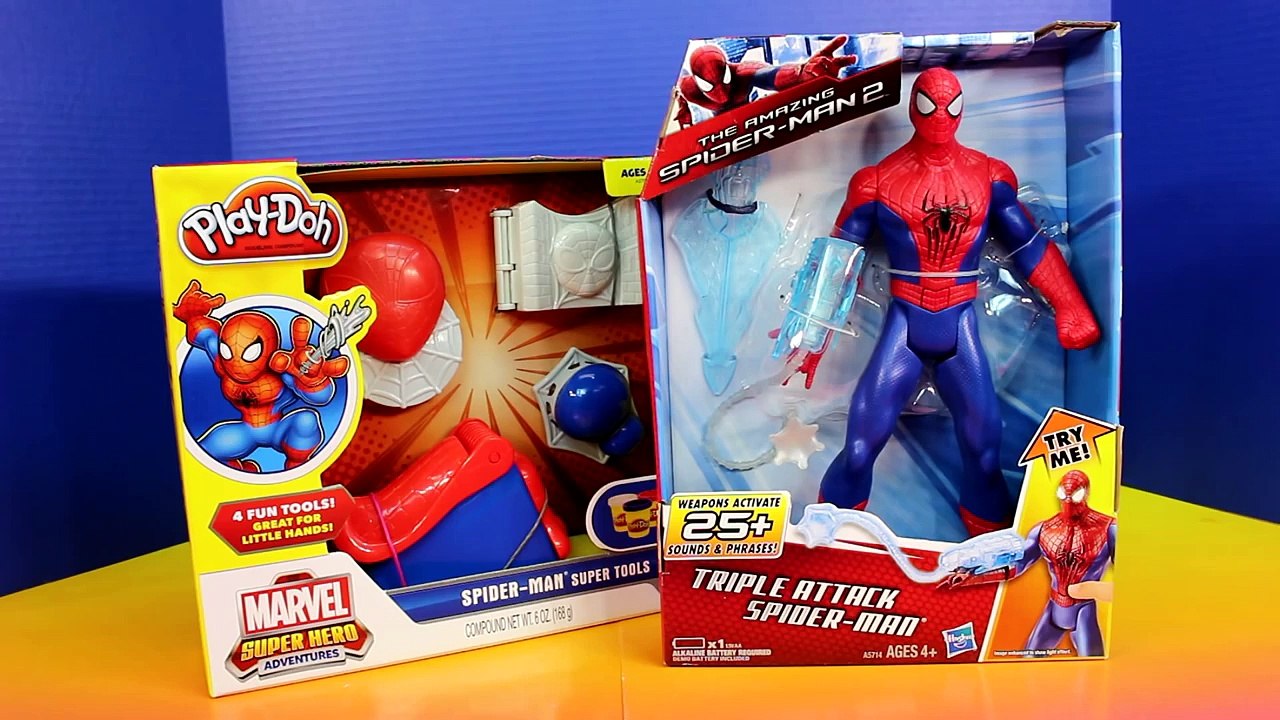 Spider-man Marvel Super Hero Play Doh Super Tools with Tripple Attack Spider-man