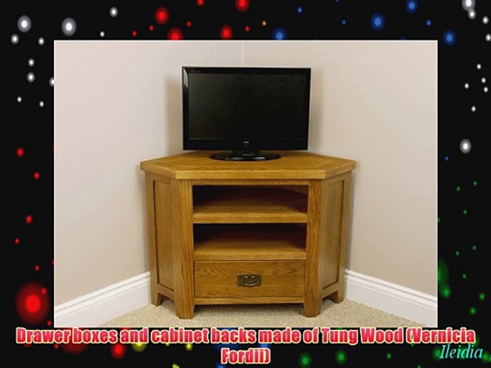 TUCAN RUSTIC OAK CORNER TV PLASMA DVD VIDEO UNIT STAND / SOLID CABINET FURNITURE / LIVING ROOM