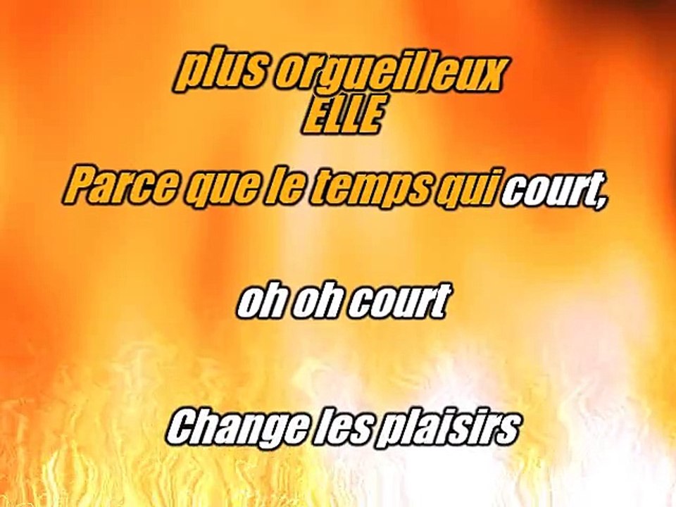 KARAOKE LES ENFOIRES - Le temps qui court