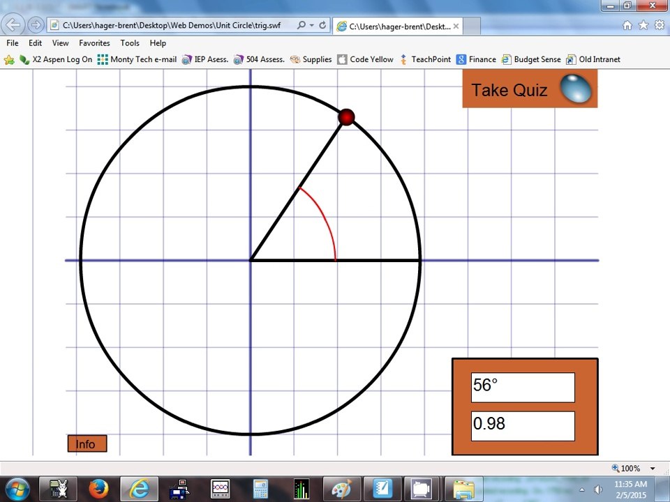 1.1 & 2.1(1) Distance & Midpoint Formulas & Degrees & Radians 2-5-15