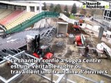 Tours : visite du chantier de la nouvelle tribune couverte du stade de la Vallée du Cher