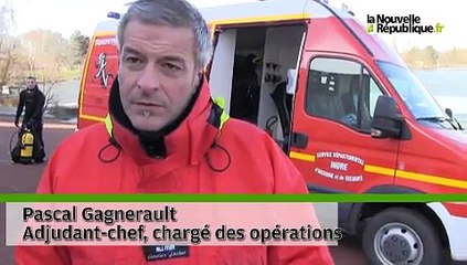 Entraînement sous la glace des pompiers de l'Indre