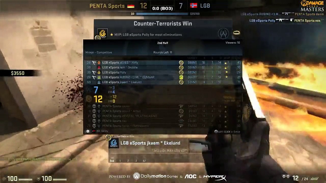 LGB eSports vs. PENTA | Gruppe B, 99DAMAGE Masters | (de_mirage) Map 1 Part 2