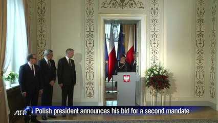 Polish president announces bid for second term