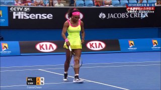 Serena Williams vs Alison van Uytvanck 2015 AO Highlights