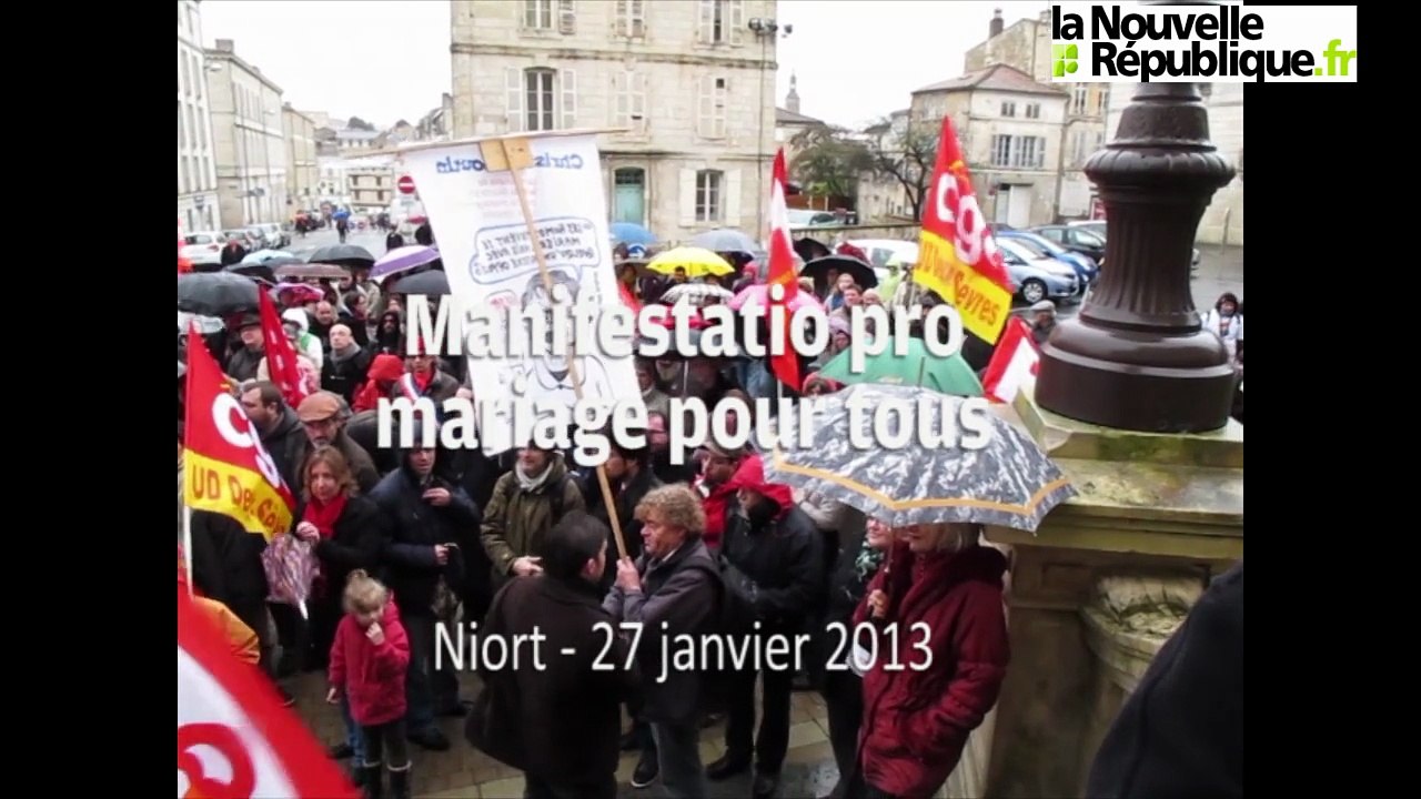 VIDEO : Manifestation en faveur du mariage pour tous à Niort