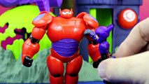Big Hero 6 Baymax saves Hiro Hamada from Imaginext Joker Two Face Just4fun290 Batman series Disney